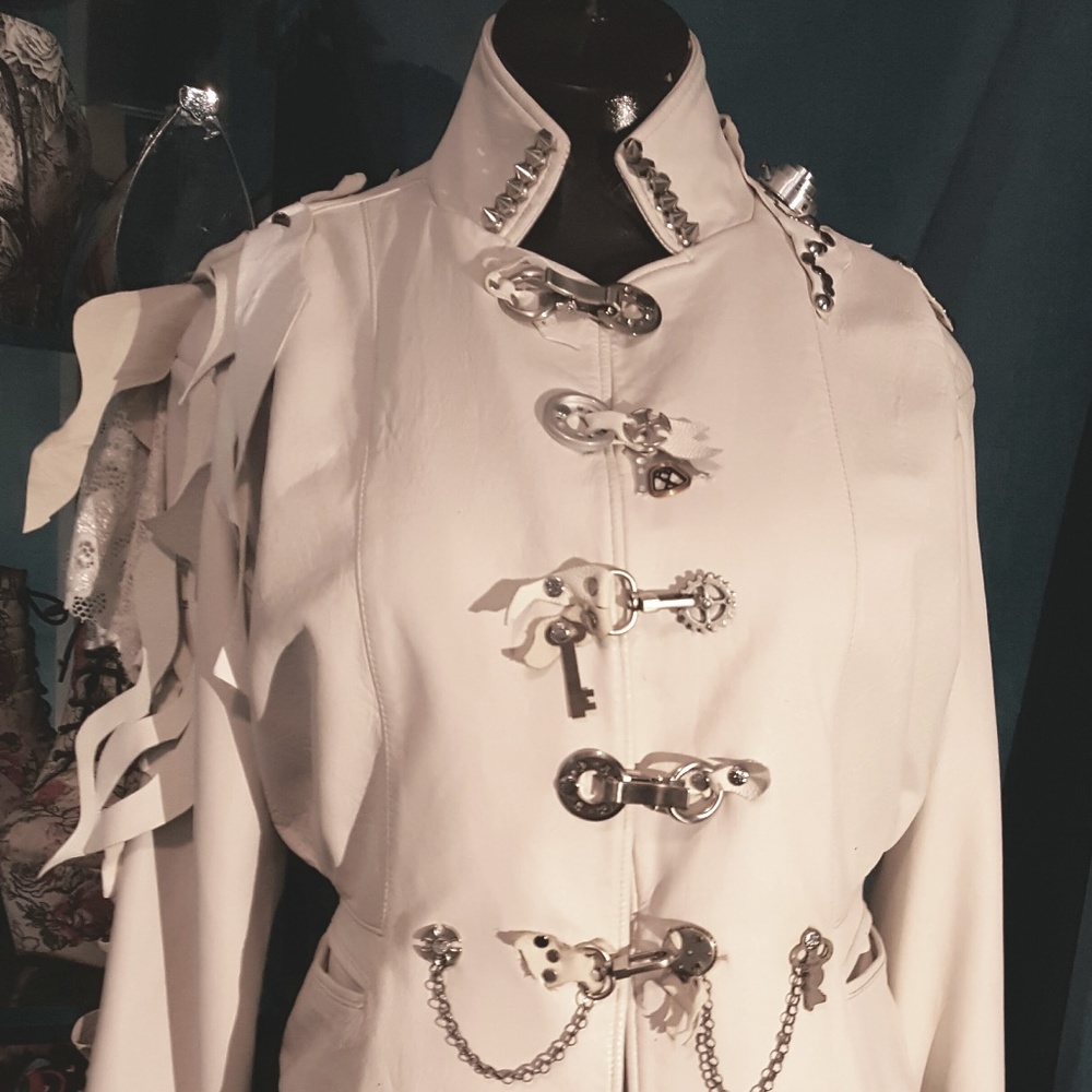 custom~ one of a kind leather jacket